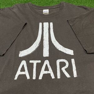 Retro Atari Logo T-Shirt Nostalgic Gamer Size XL Gray